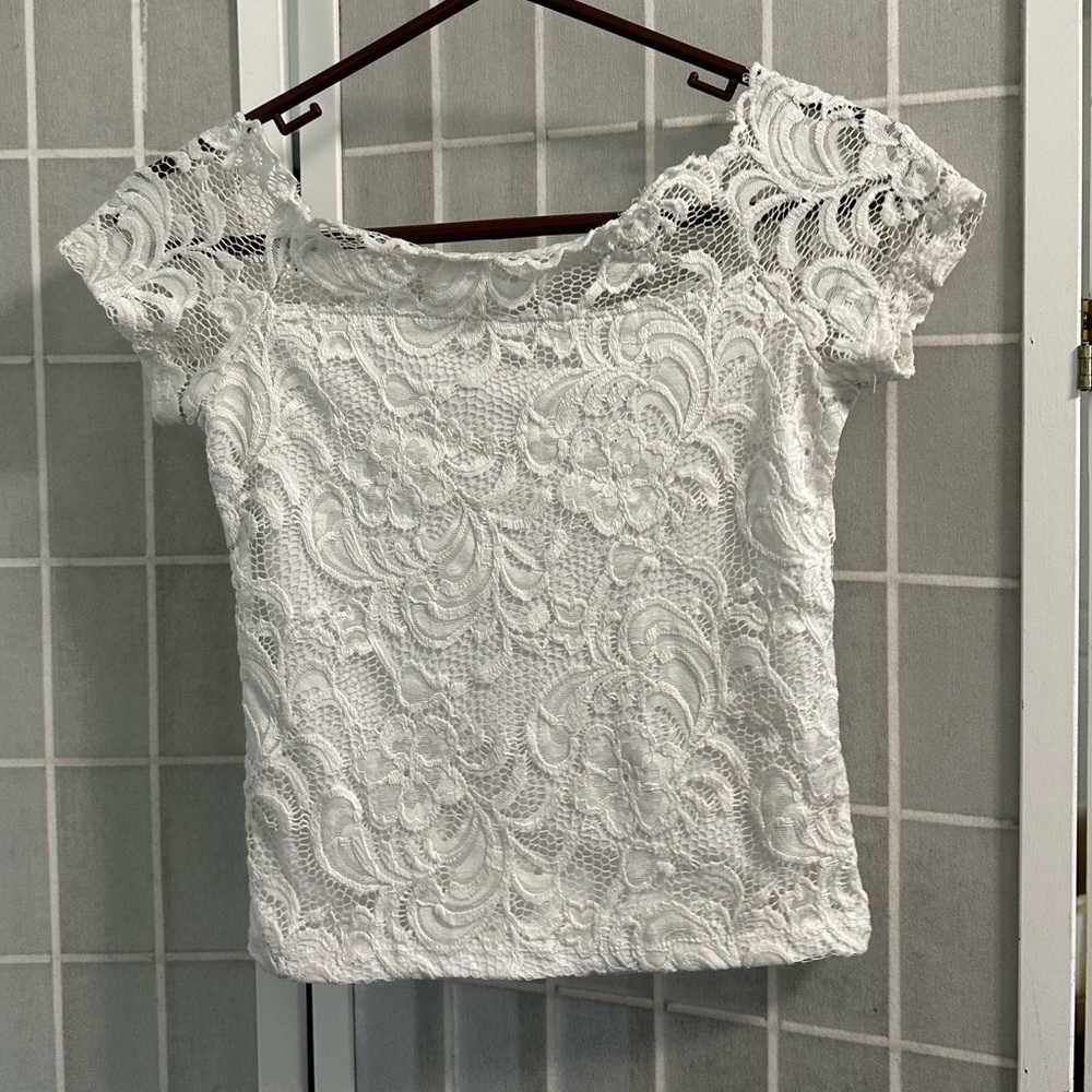 AMBIANCE white top linen size S
